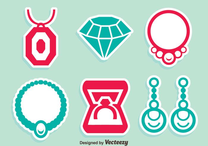 Joyería Iconos Niza Vector