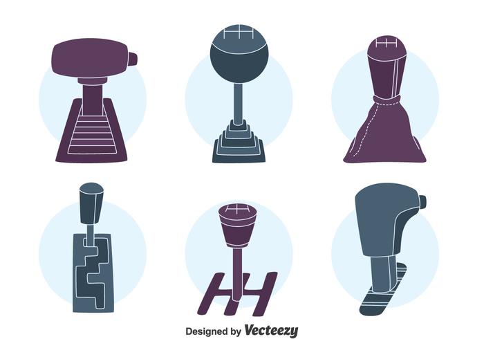 Car Gear Shift Collection Vector