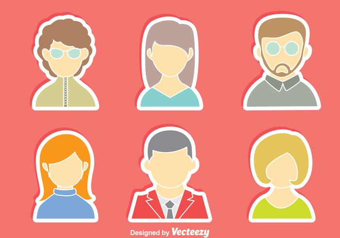 Personas Avatar vector set