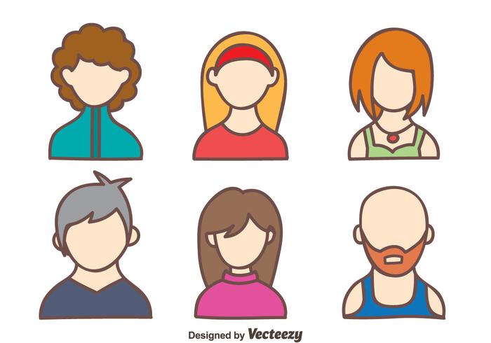 Hand Drawn People Avatar Vector