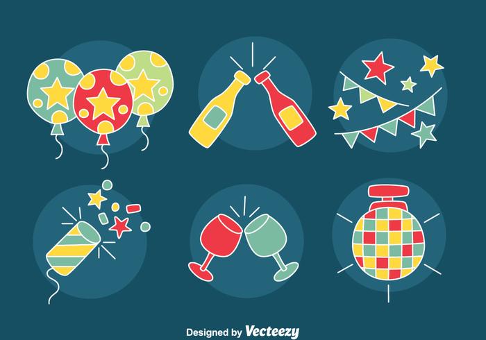 Hand Drawn Party Element Vector Hand Drawn Party Element Vector