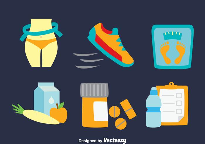 Slimming Diet Vector Set