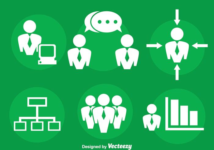 Meeting Point And Business Icons Vector