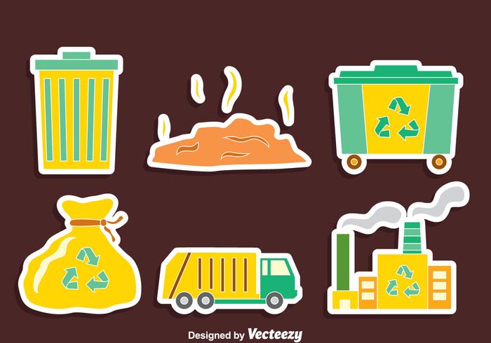 Nice Garbage Element Vector Set