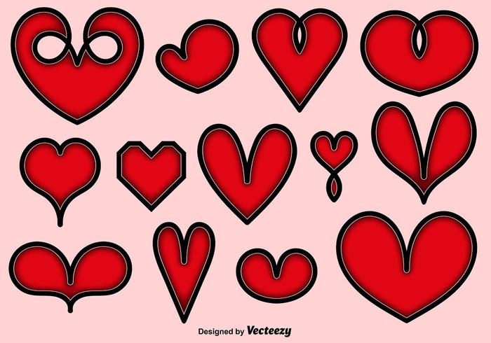 Collection Of Vector Hearts Icons Collection Of Vector Hearts Icons