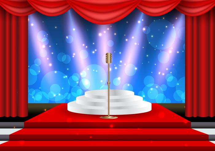 Holly Wood Lights Theater Template  vector