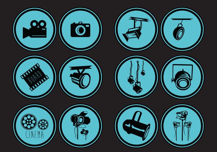 Icono de las luces de Hollywood vector