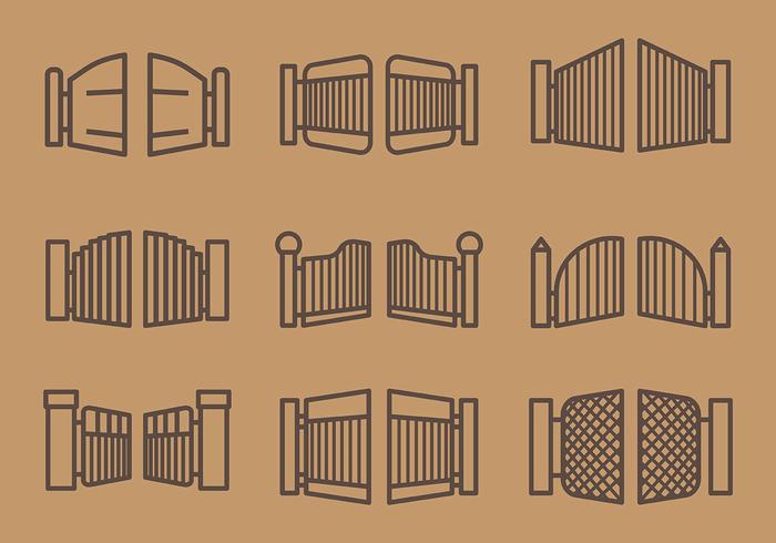 Free Open Gate Icons Vector