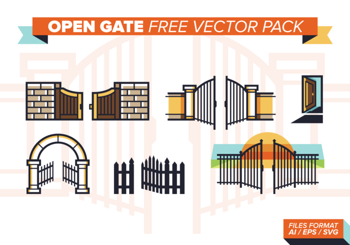 Open Gate Free Vector Pack Open Gate Free Vector Pack