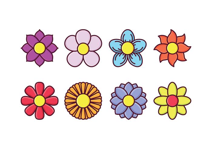 Free Flower Icon Set vector