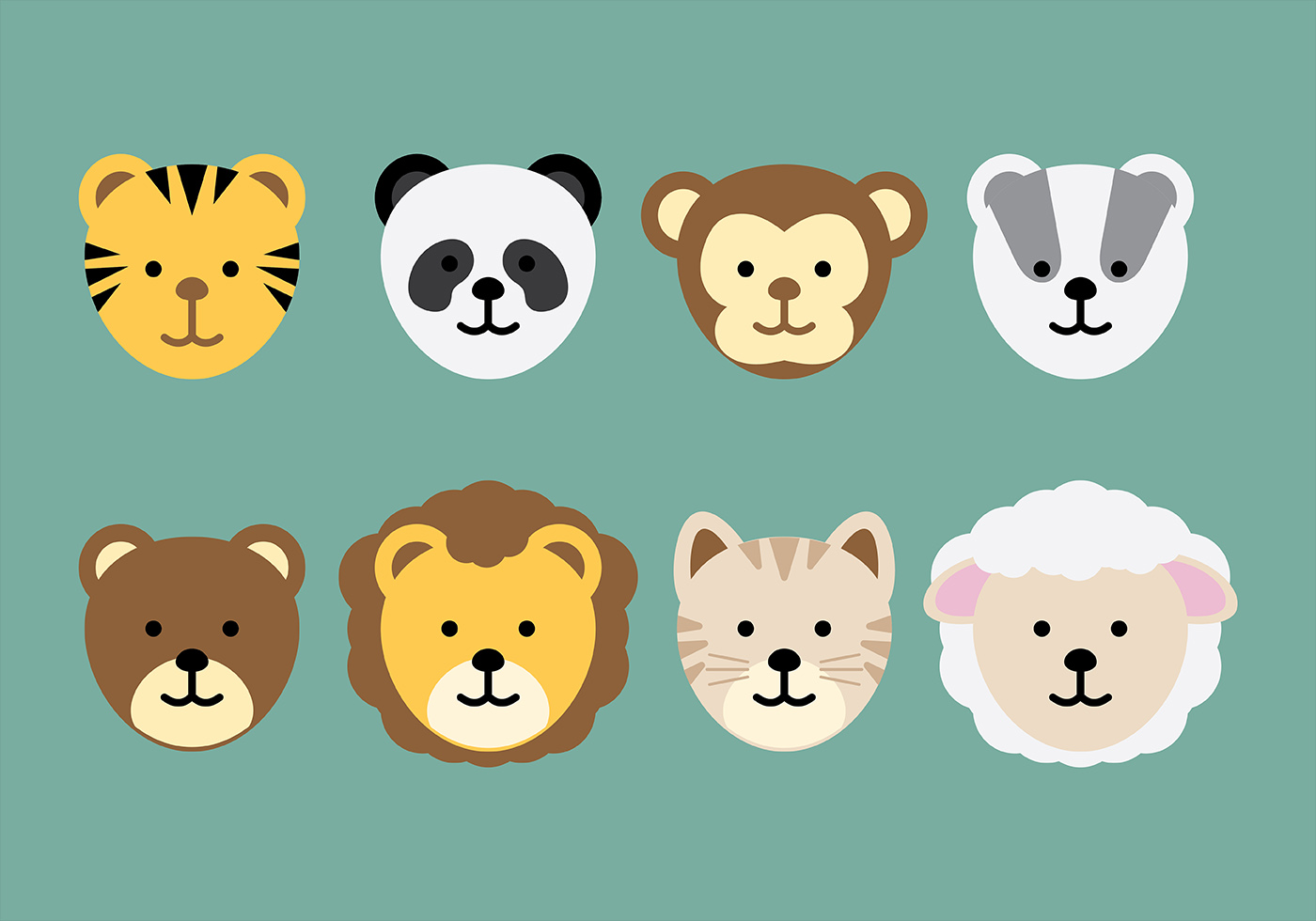 Download Animal Head Icon Vector 134694 - Download Free Vectors, Clipart Graphics & Vector Art