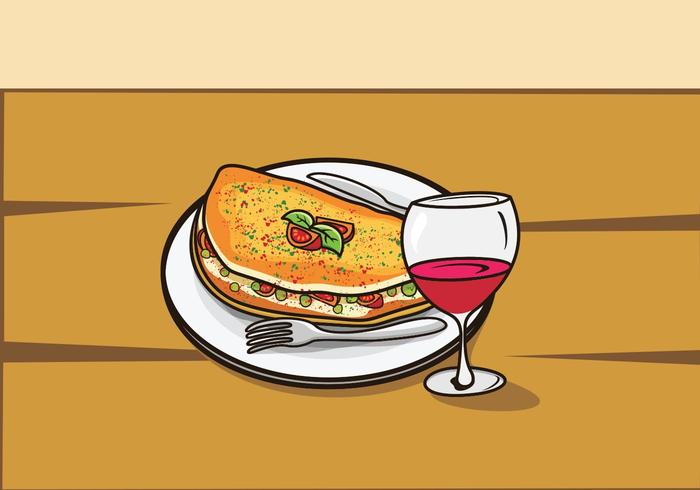 Illustration Of Omelet vector