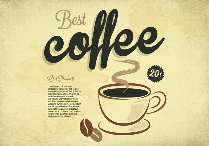 Mejor café vintage vector