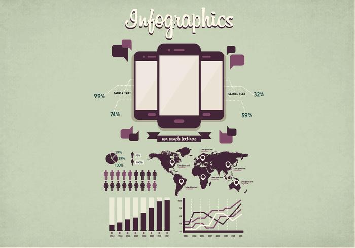 Infografía mínima vectorial vector