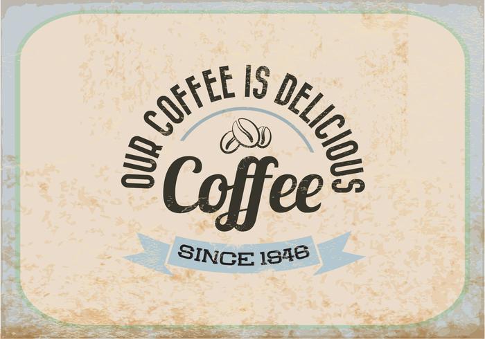 Vintage Delicioso Café Vector