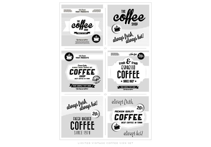 Vintage café logotipos vector