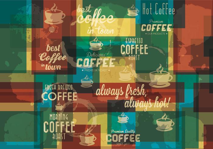 Vector de café en capas