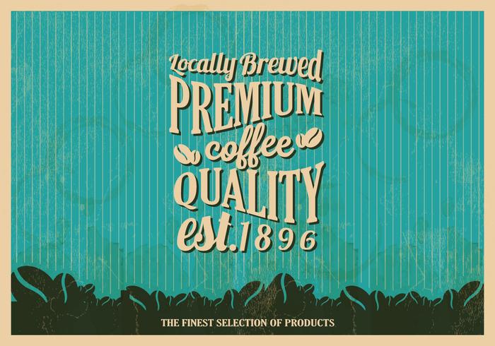 Retro Colorful Coffee Sign vector