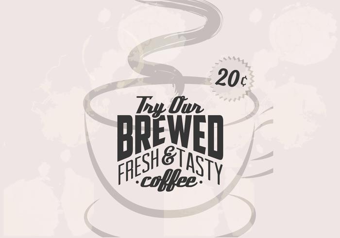 Retro 20 Cent Coffee Vector