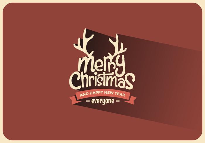 Merry Christmas Antler Vector