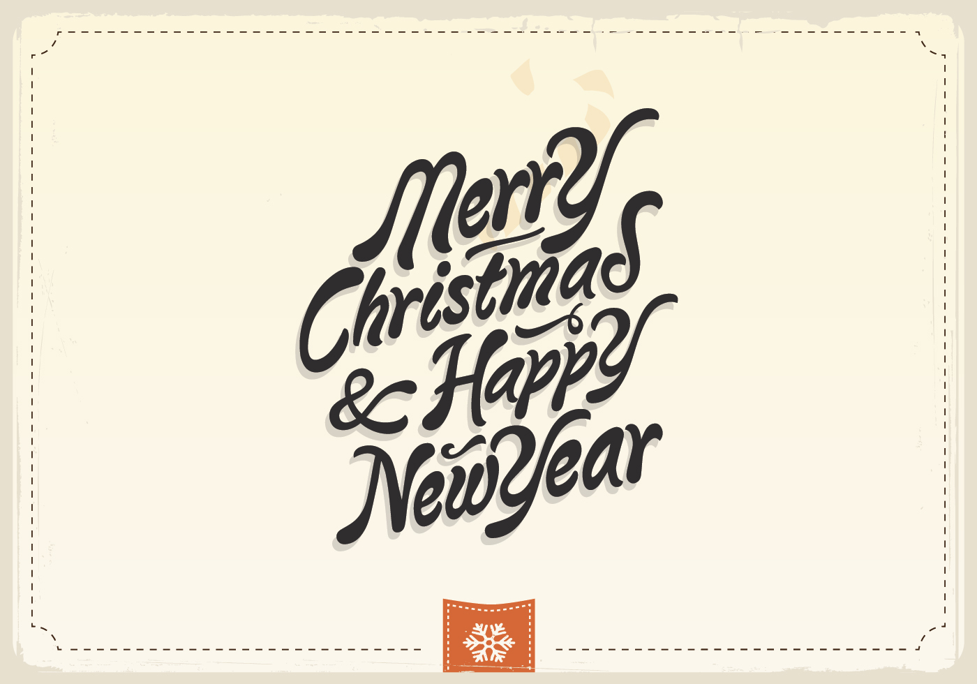 Download Merry Christmas & Happy New Year Vintage Vector - Download Free Vectors, Clipart Graphics ...
