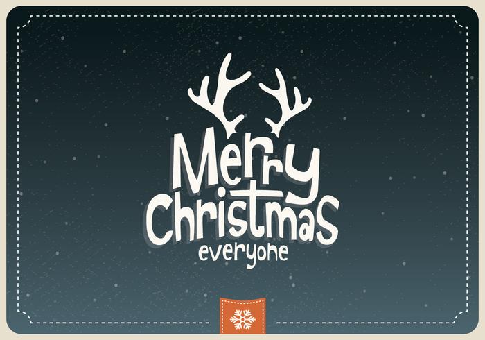 Merry Christmas Everyone Cartoon Vector