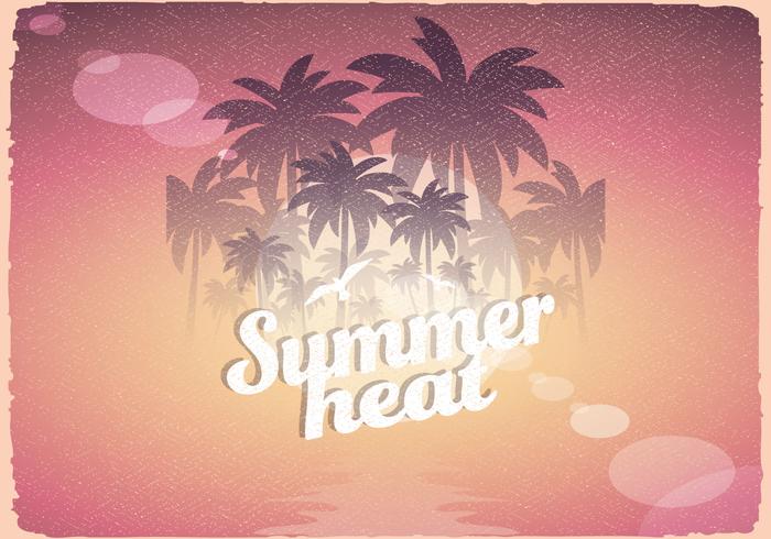 Retro Summer Heat Poster vector