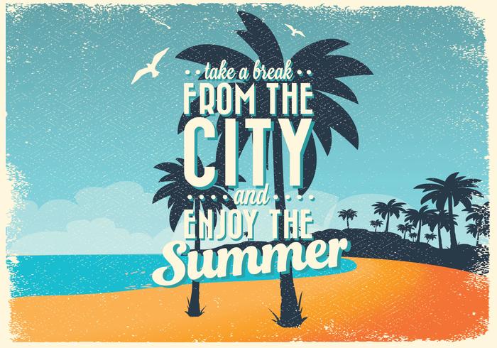 Encouraging Beach Poster vector