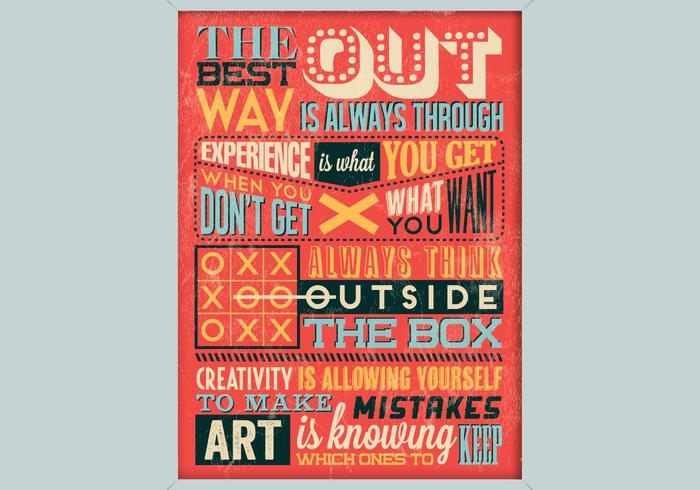 Creativity Inspirational Poster vector