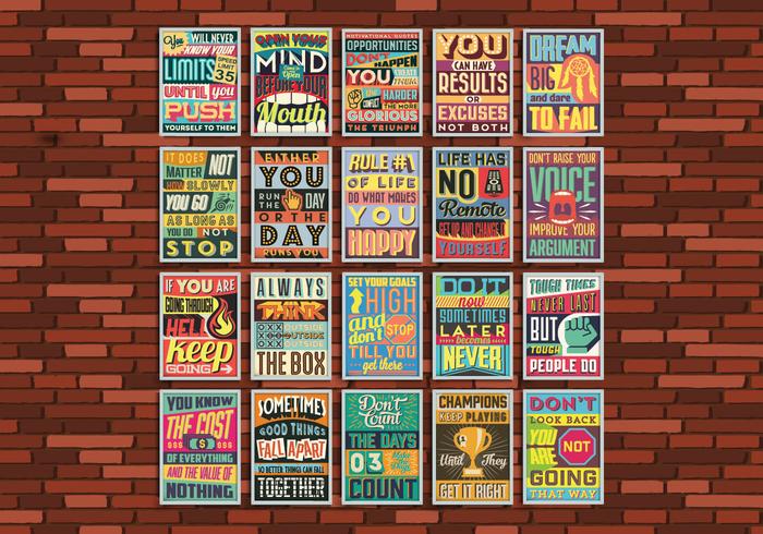 Inspirational Poster Grid Vector