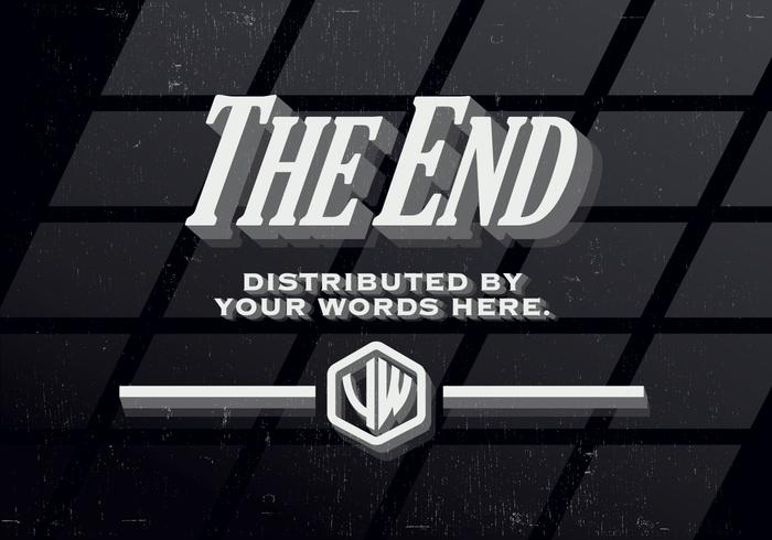 Vintage The End Vector