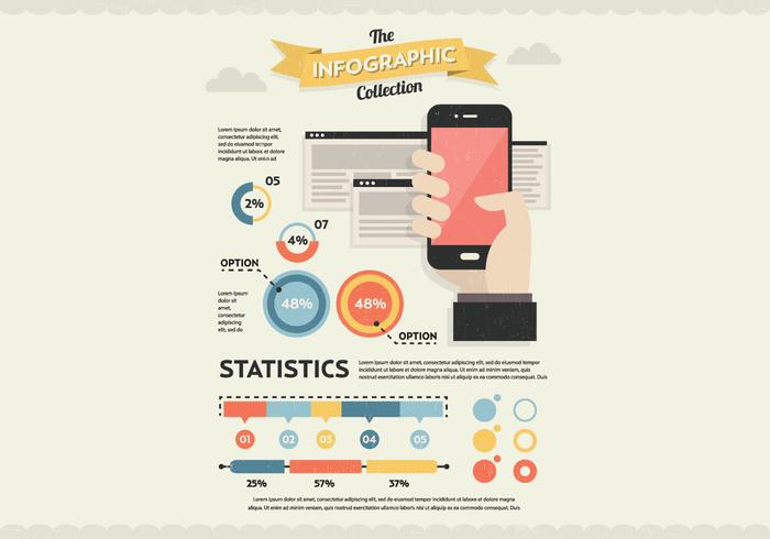 Handheld Infographic Vector