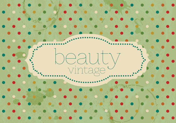 Vintage Polka Dot Beauty Vector