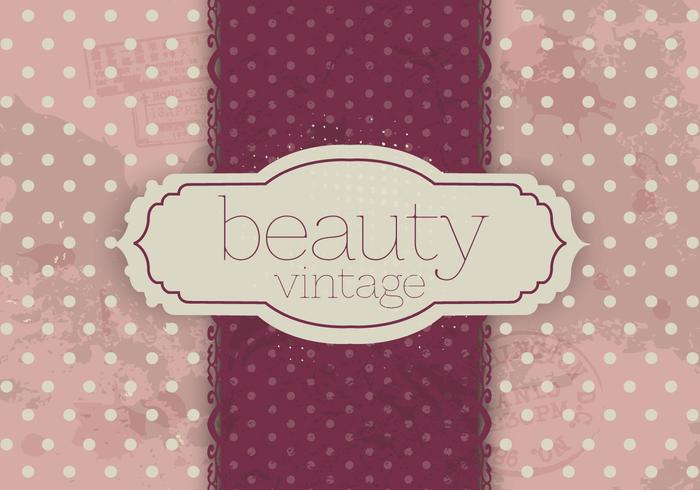 Polka Dot Cosecha Vintage Vector