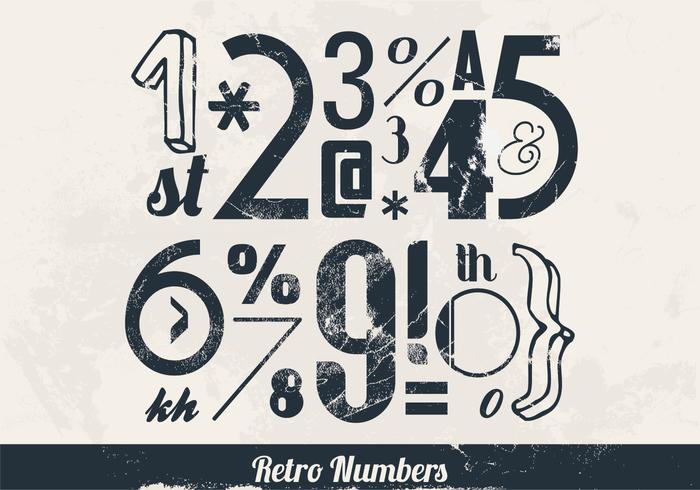 Números y símbolos vectoriales vector