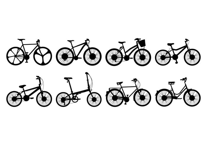 Free Bicycle Silhouettes Vector Free Bicycle Silhouettes Vector