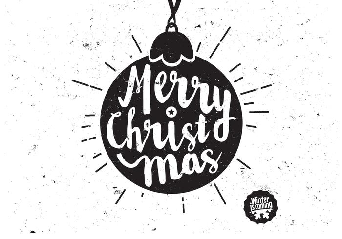 Scripted Christmas Ornament Vector