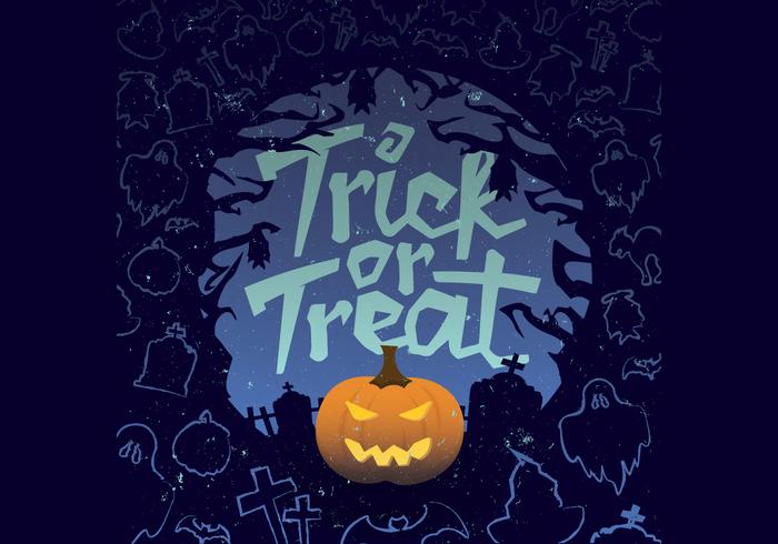 Truco o invitación Jack-O-Linterna Vector