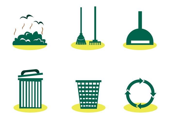 Landfill Trash Vector Set