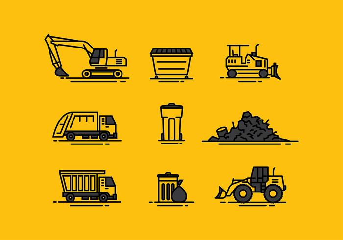 Landfill Icon Line Free Vector