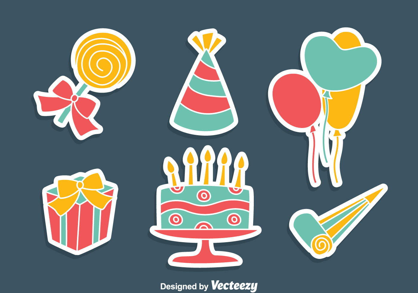 Download Party Decoration Vector Set - Download Free Vectors, Clipart Graphics & Vector Art