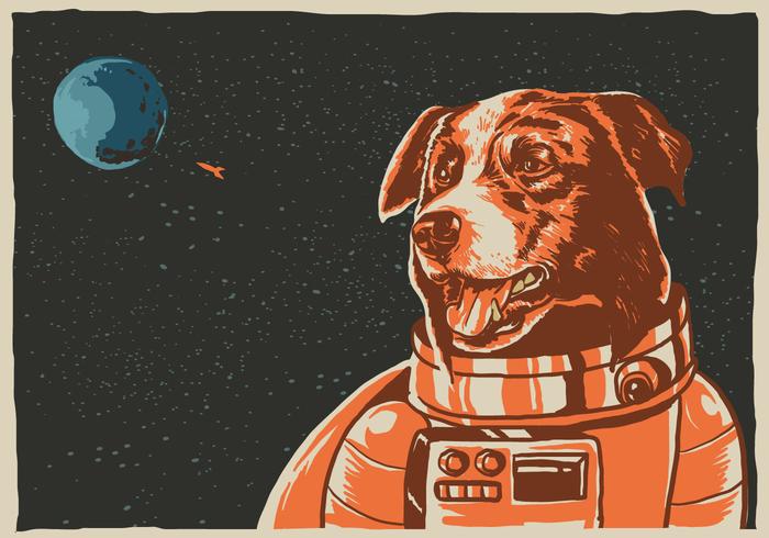 Space Border Collie vector