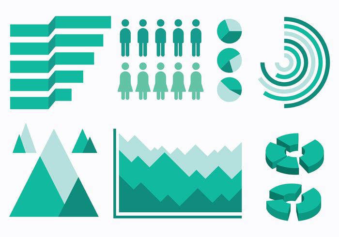 Iconos De Elementos De Infografía Vectoriales vector