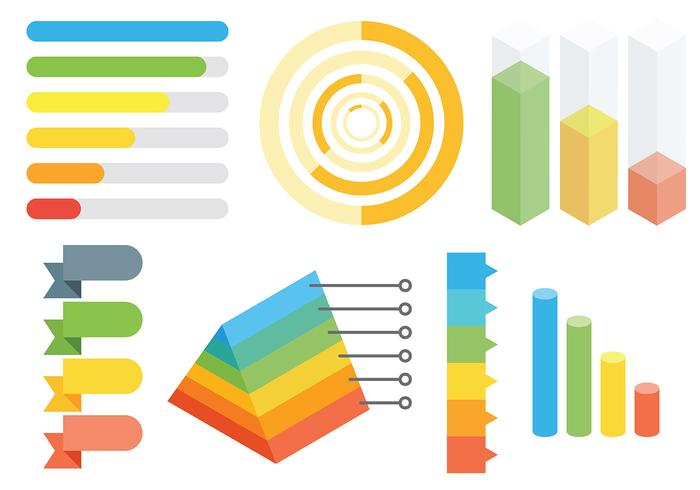 Iconos De Elementos De Infografía Vectoriales vector