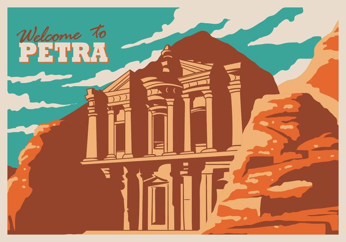 Sitio histórico de Petra vector