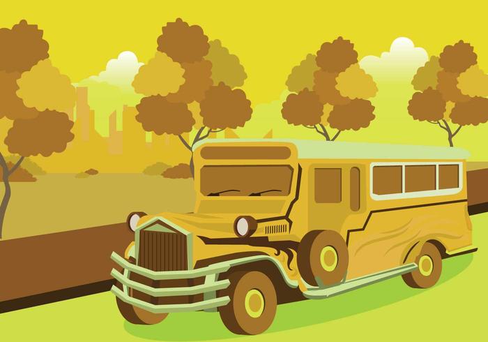 Ilustración de Jeepney gratis vector