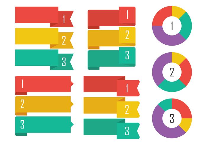 Elementos planos de Infografía vector