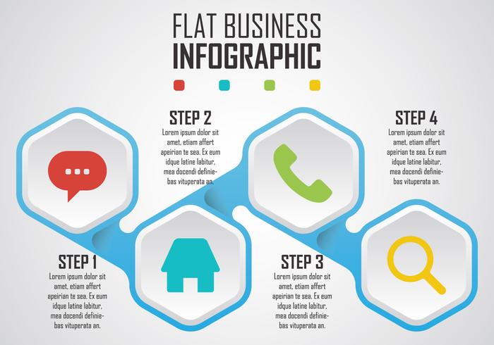 Infografía plana de negocios vector