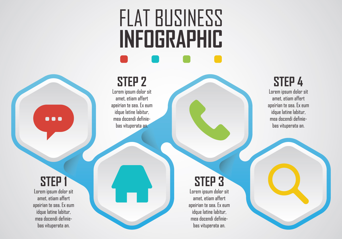 Abstract Business Infographic Flat Business Infographic Free Vectors Clipart