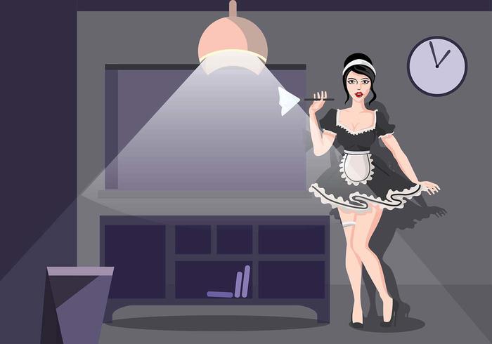 French Maid Night Schedule Vector